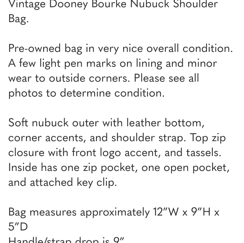 Vintage Dooney Bourke Nubuck Shoulder Bag - Picture 8 of 8